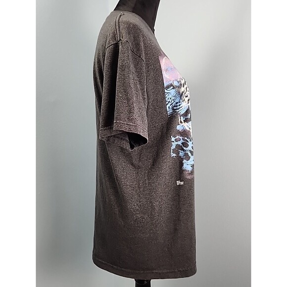 Neff Cheetah Big Cat T-Shirt Mens Medium Gray Short Sleeve retro wildcat - Picture 5 of 9